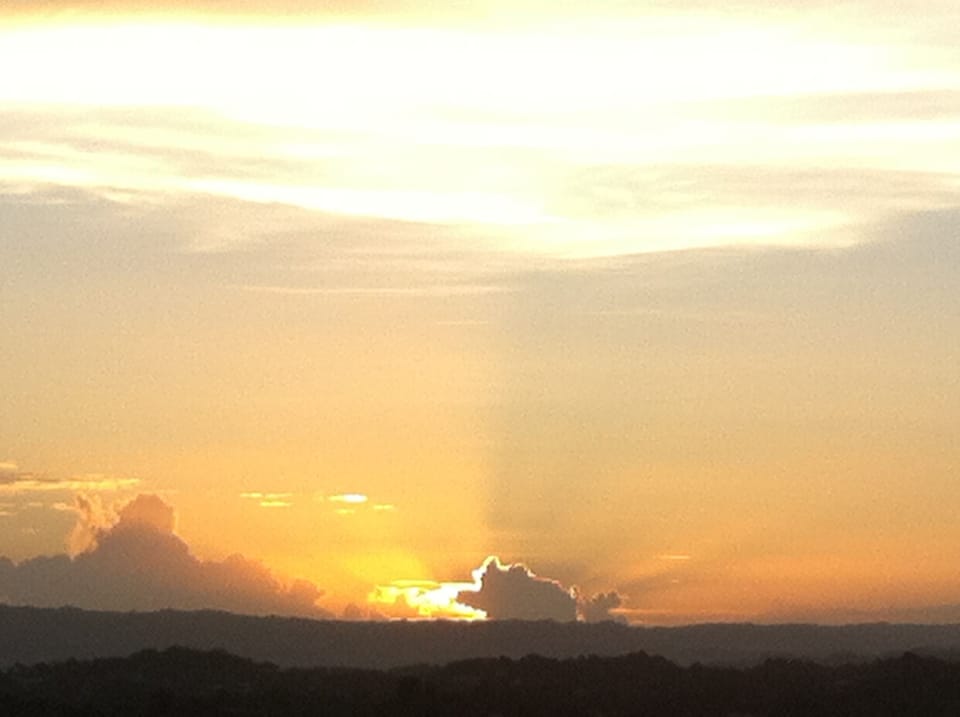 Sunset view from main level/parking level