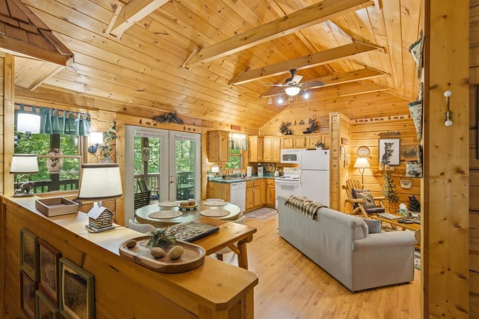 Main floor with upper level deck access -