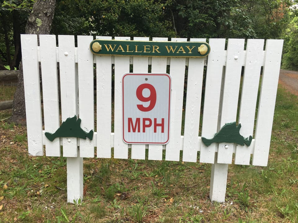 on a private road home half way  between south beach and Edgartown village