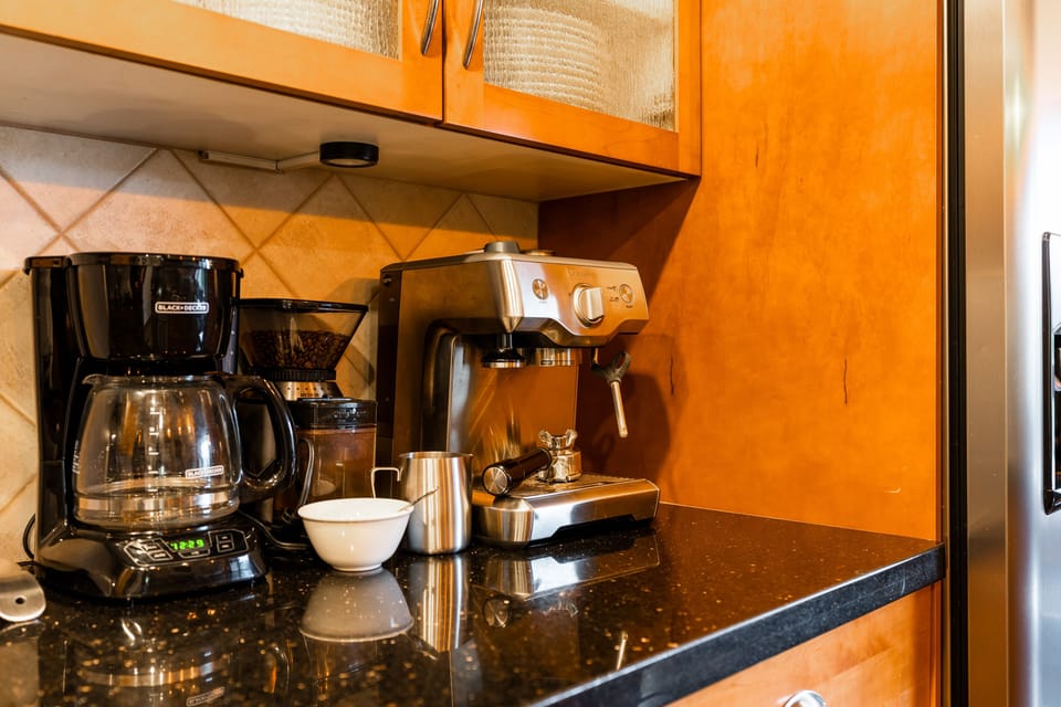 coffee options! Breville Cappuccino maker, drip coffee maker and grinder