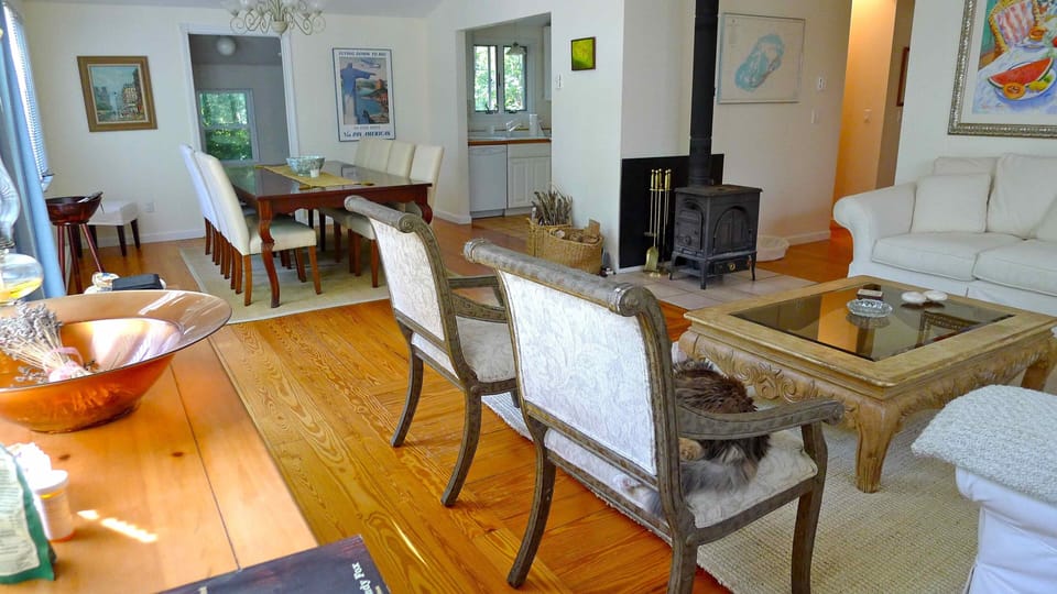 living room and dining room
