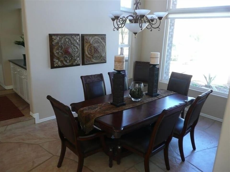 Formal Dining area seats 8 comfortably