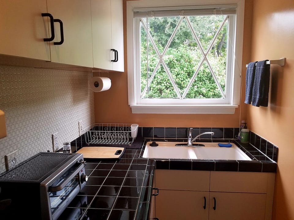 We offer a fully stocked kitchen with silverware, plates, glasses and cookware.