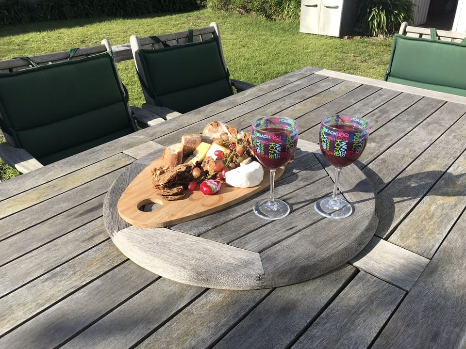 Sunny back deck for al fresco 