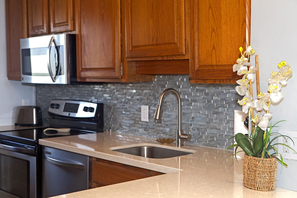 All stainless steel appliances 
