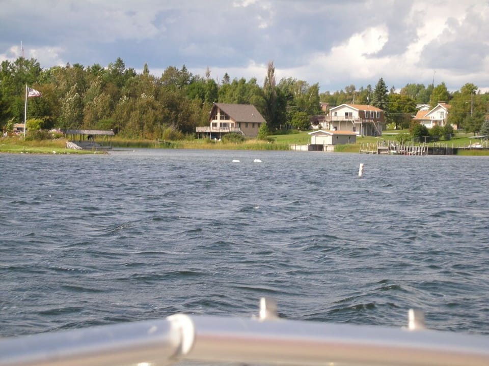 View of the cabin from the bay