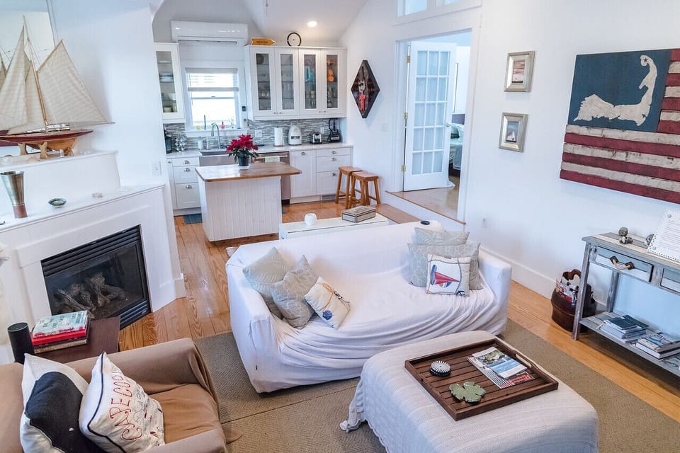 Kitchen island but also a folding table for sit down meals