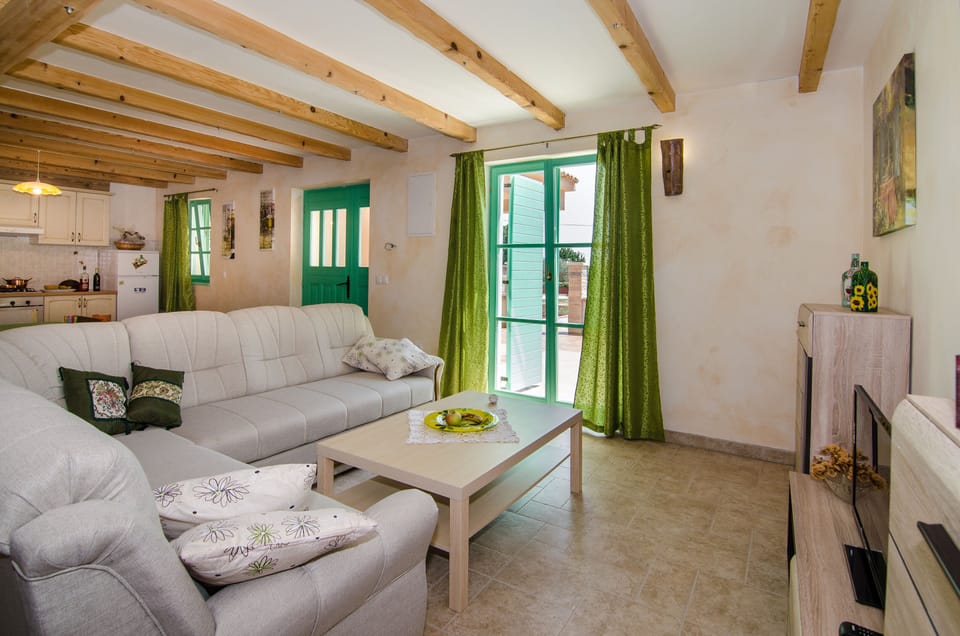 The spacious living room