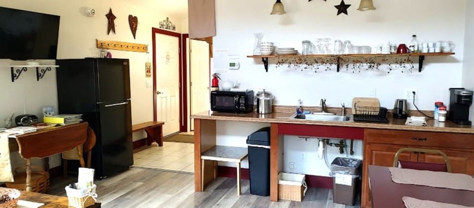 Kitchenette with microwave