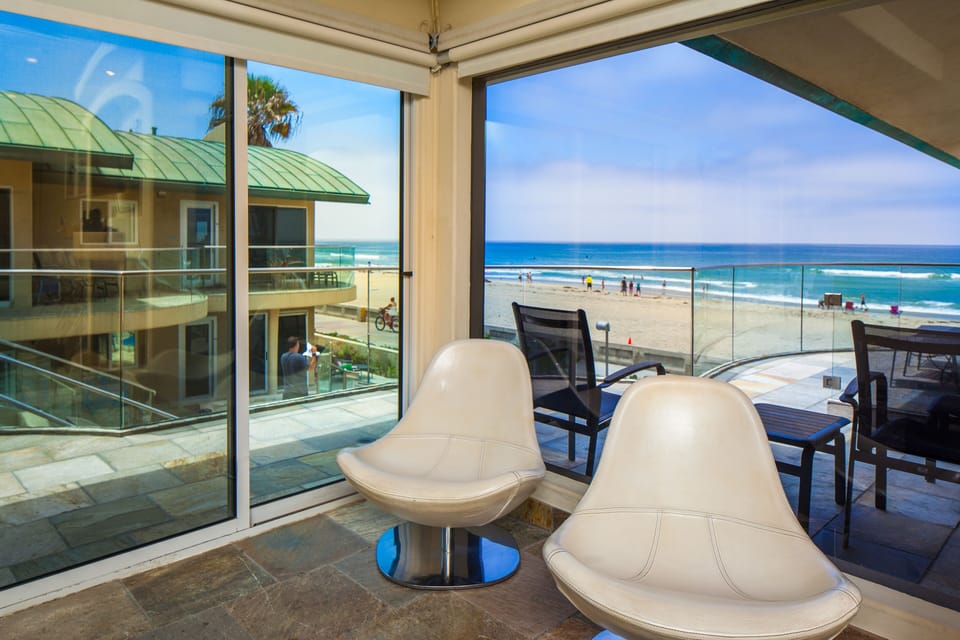 Enjoy the view from behind or in front of the bay window. 