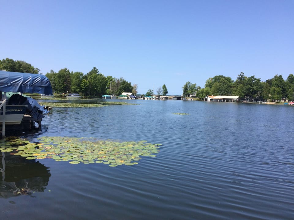 Middle Bayou looking toward bridge leading to Hamlin Lake