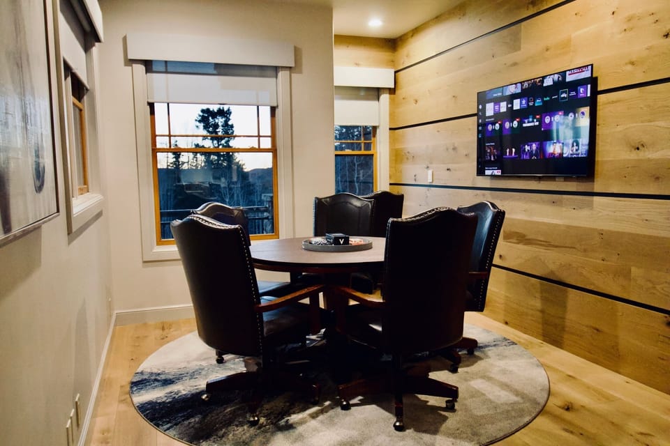 Game room and additional dining space with....