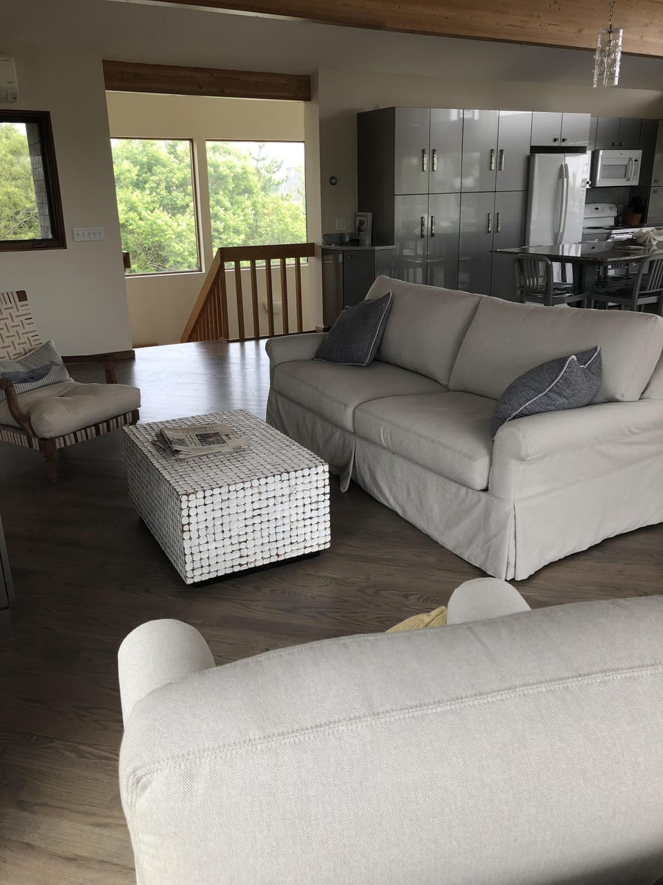 More of the family room on top floor — a second seating area with sleeper sofa.