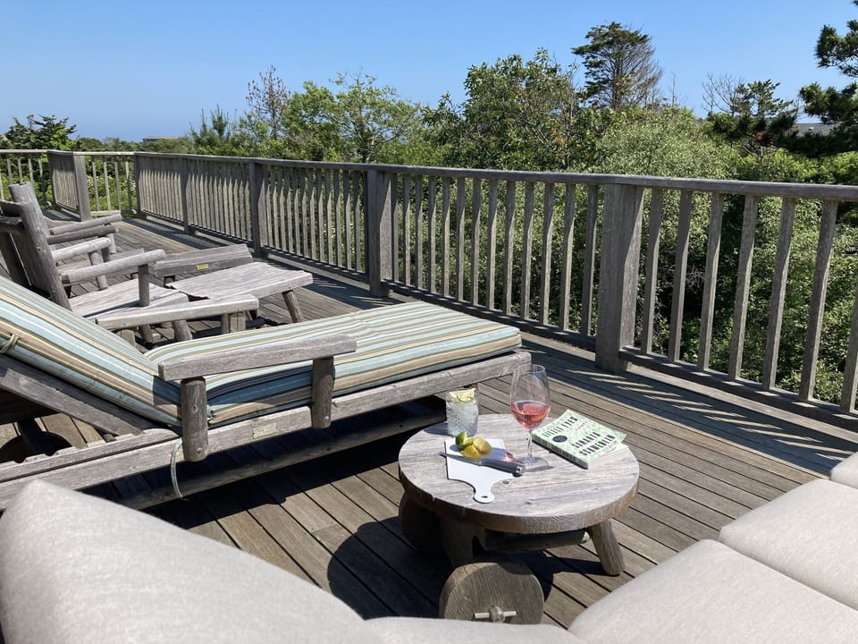 That’s the ocean you see off the porch and hear all afternoon...