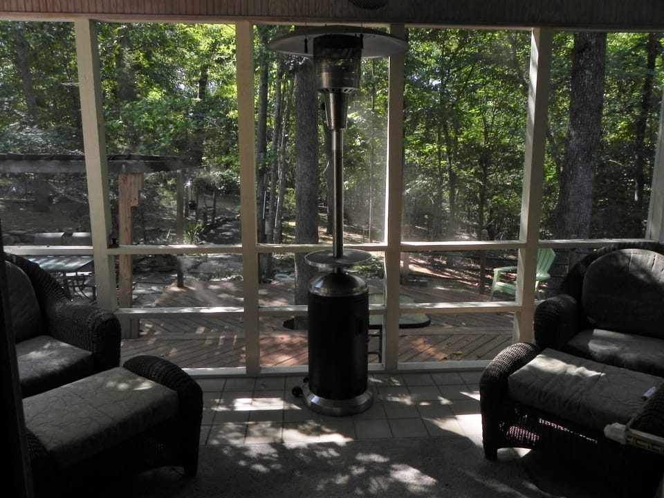 Screened porch off of master bedroom