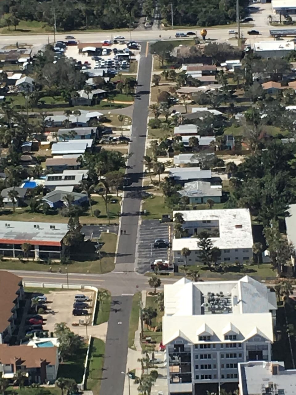 Hayes Avenue from beach helicopter