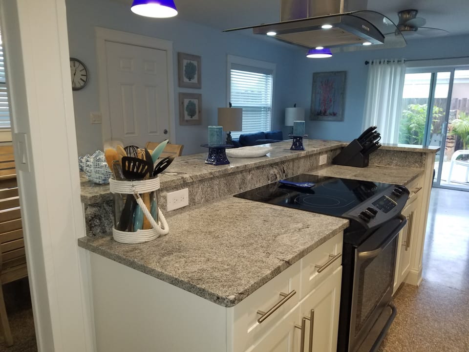 kitchen to living room and east side patio