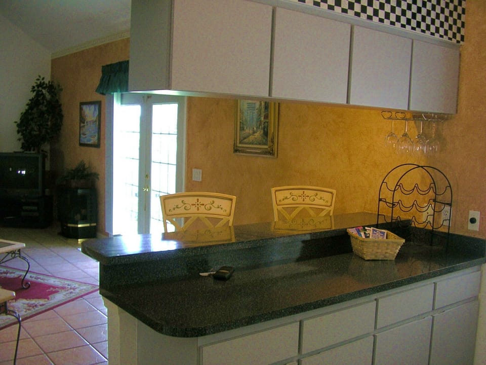 breakfast bar with plenty of storage