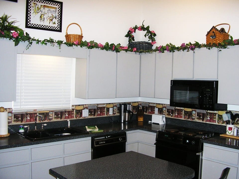 fully stocked kitchen, crockpot, blender, spices, baking needs, etc..