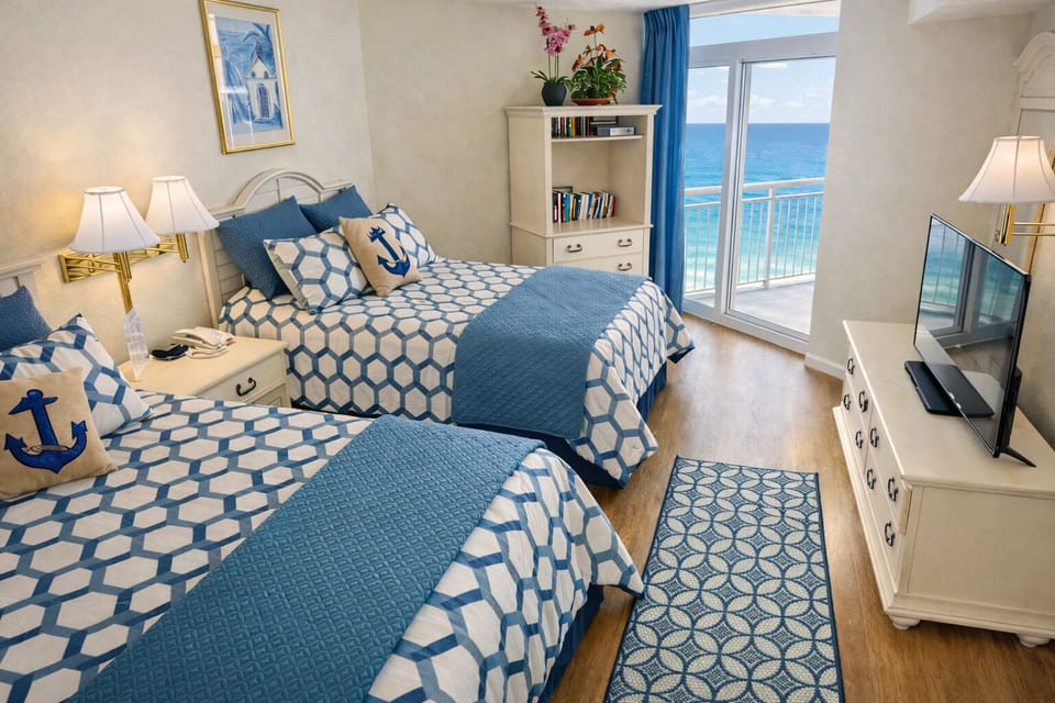 Two comfy queen beds