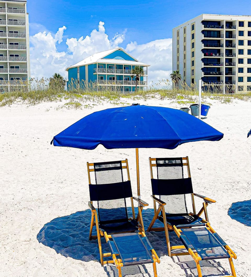 Sit and relax In Front of the condos  and enjoy the waves rolling in 