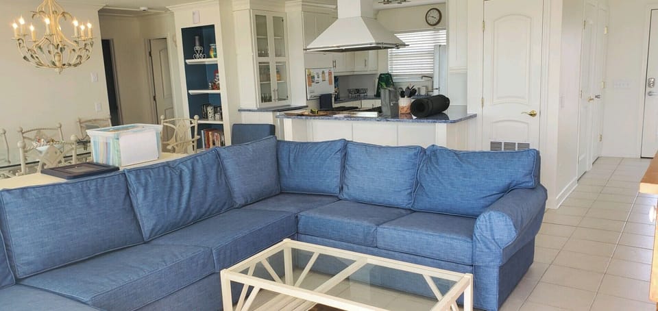 Comfy couch for the entire family.