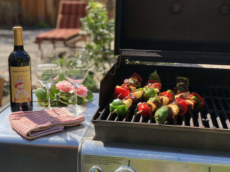 The Webber Grill awaits the outdoor chef..