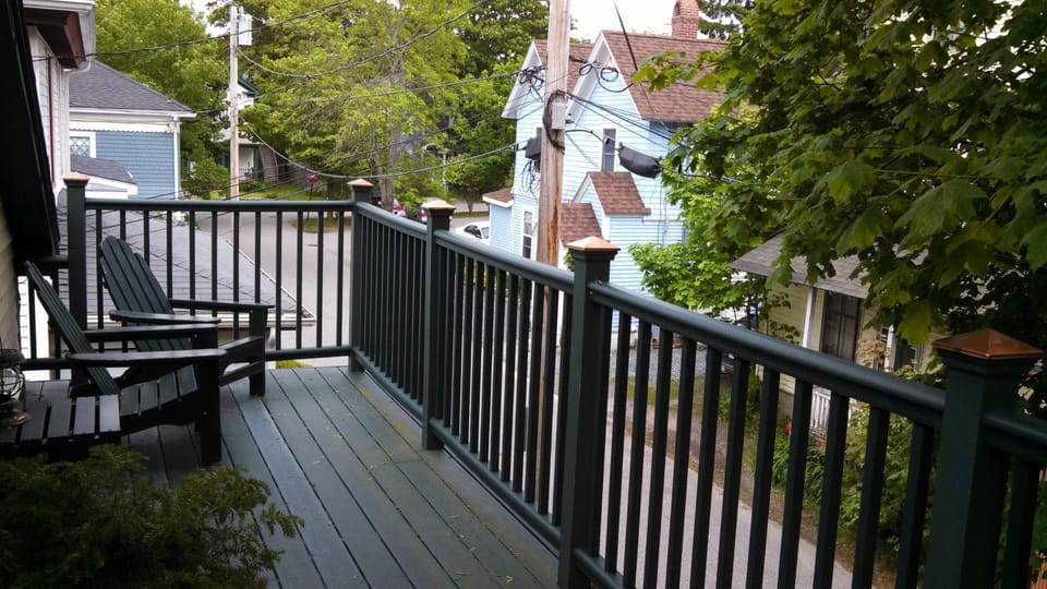 Second floor deck overlooking the village. 