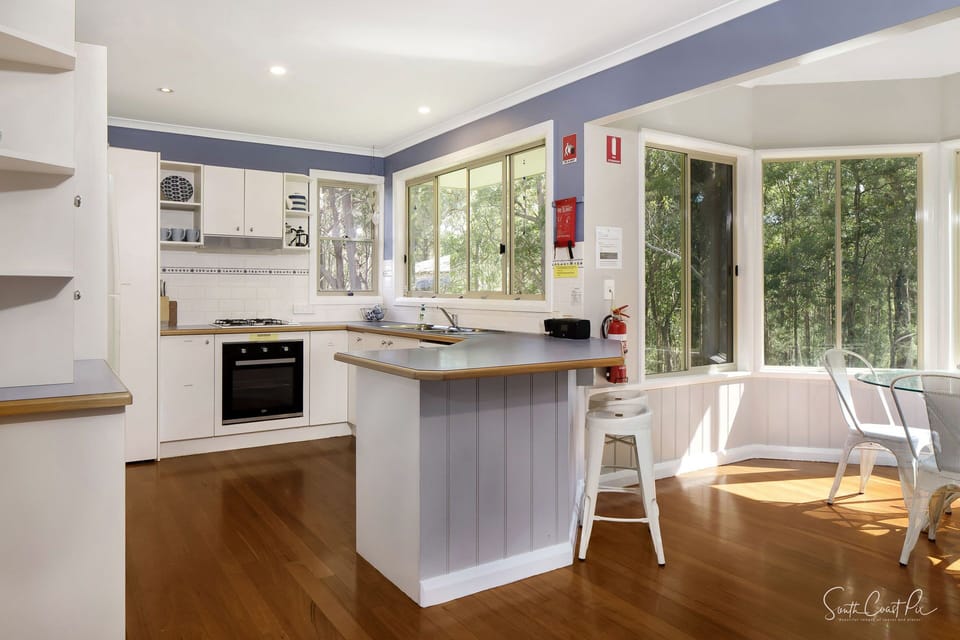 The kitchen with the adjacent nook.