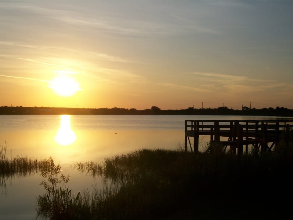 Amazing lakeside sunsets