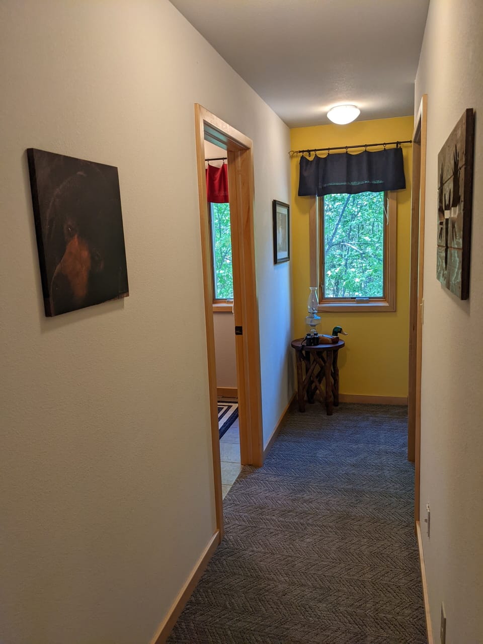 Upstairs hallway to guest bath