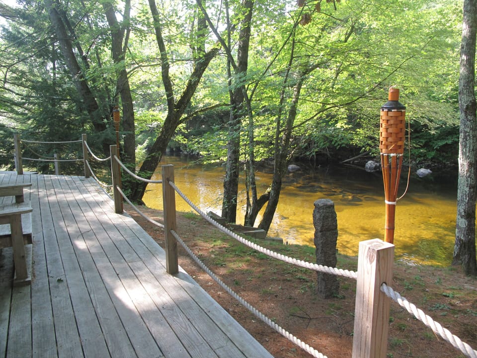 deck overlooking river