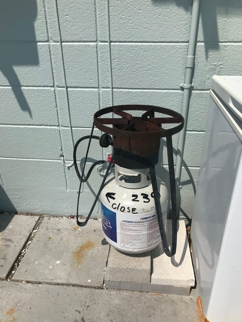 Propane gas fryer