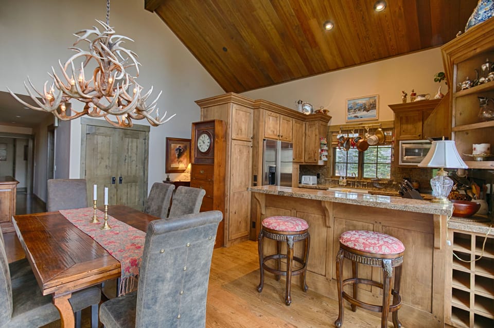 Dining area and kitchen