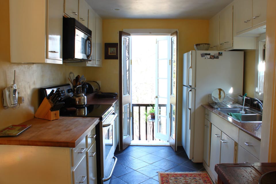 Kitchen and marble porch