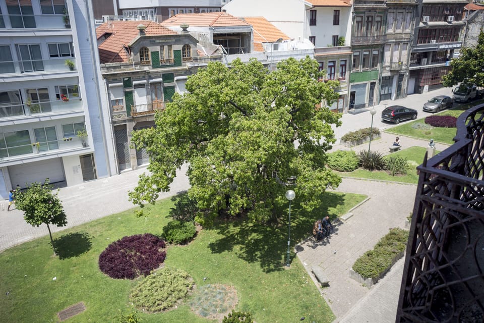 Very centrally located, the flat faces a green and quiet square though