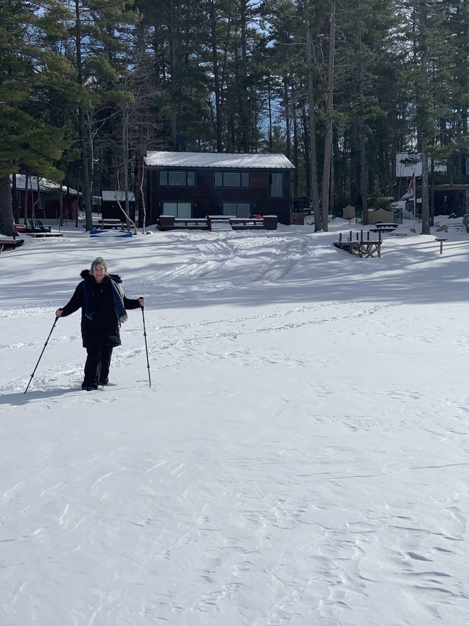 Another great day snowshoeing on the lake!