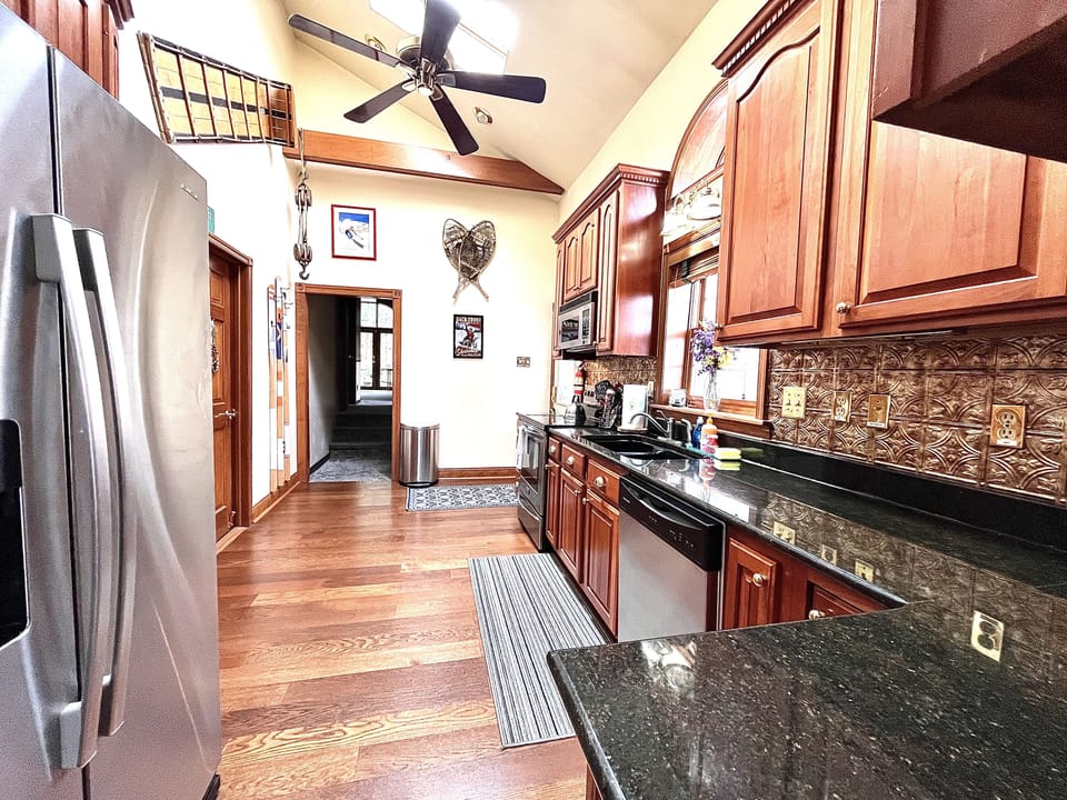 Everything you will need for 12 is ready for you in the beautiful high end kitch