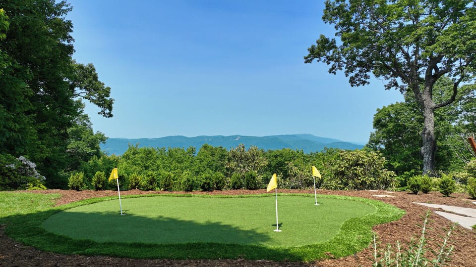 Mountain views from putting green