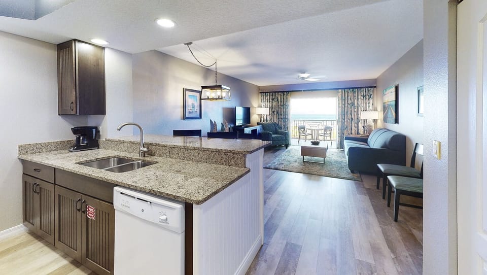 Spacious Resort Condo, sleeps  up to eight people.