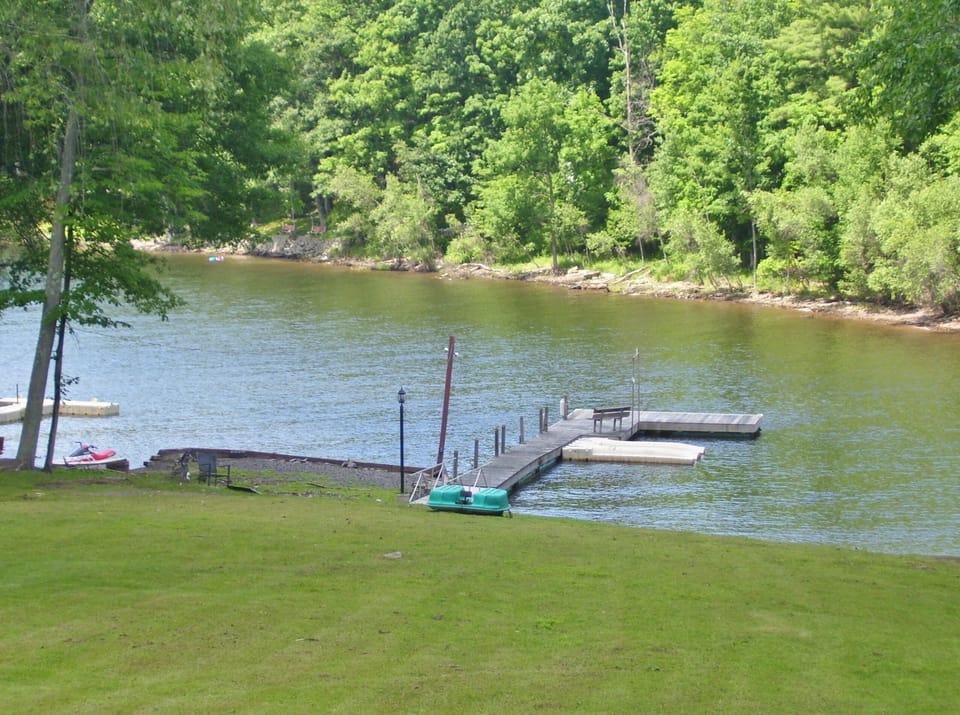 Bring your boat and tie up to the private dock.