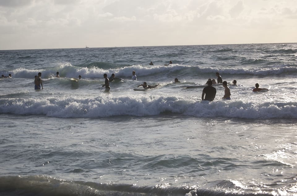 Surfing at 7:00am.