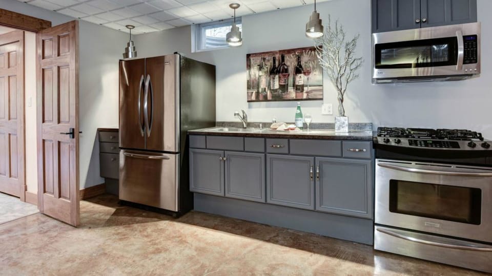 Second kitchen in the finished basement.