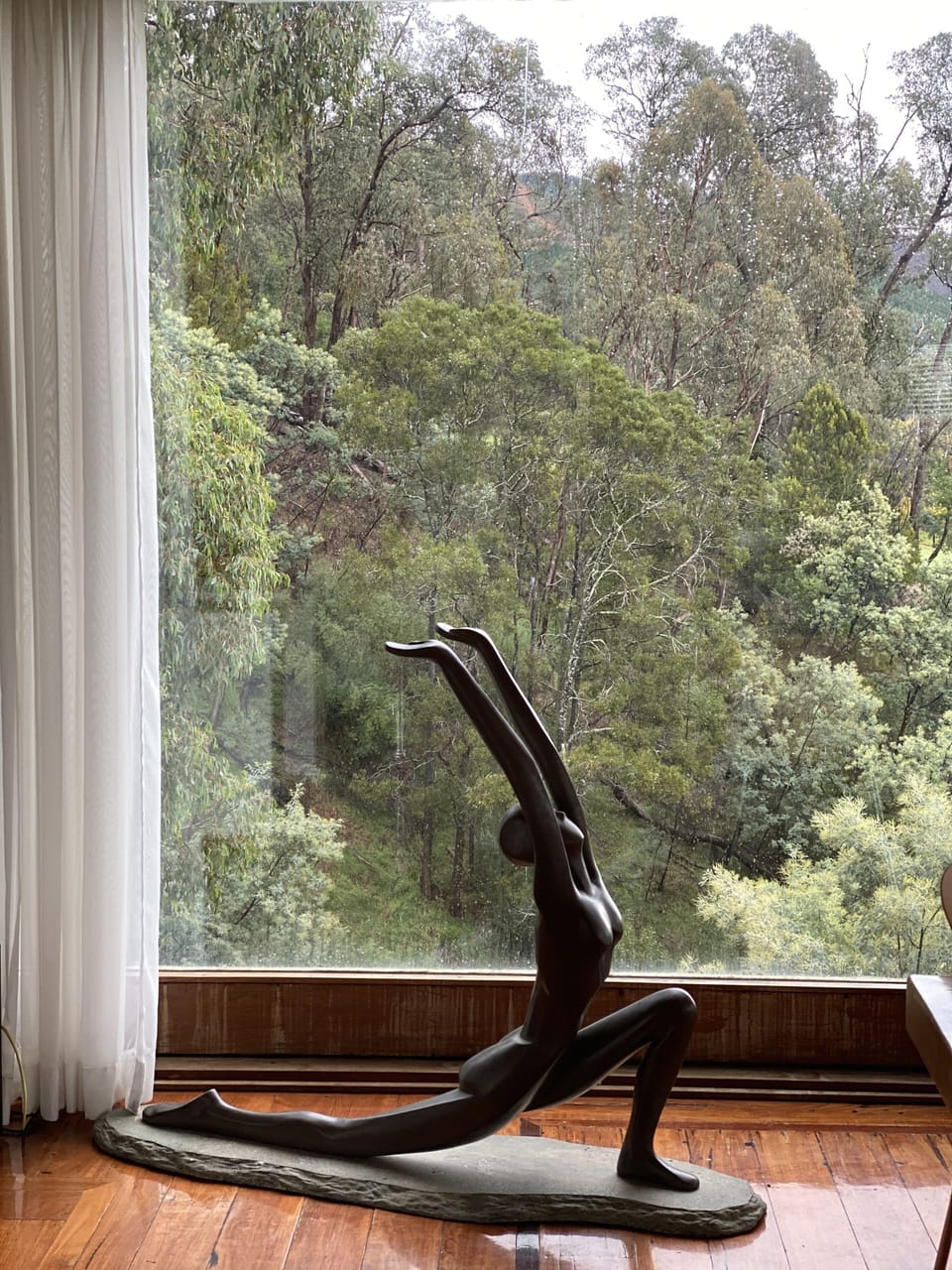 Plenty of room and peace for early morning yoga.