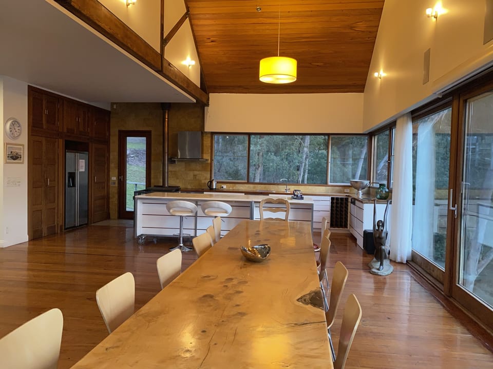 Entertain stylishly; slide open the big window for fresh air while dining...