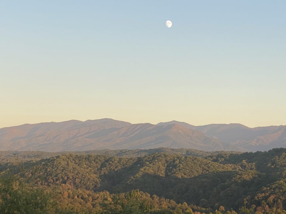 The Moon is sneaking in …