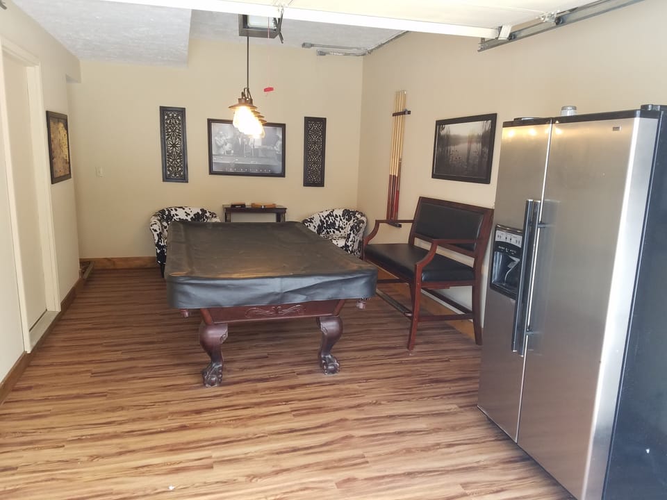 Pool room (converted garage)