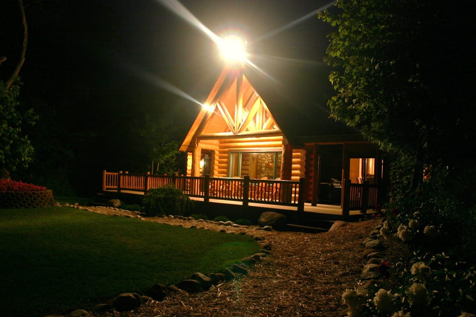 Exterior lighting at night