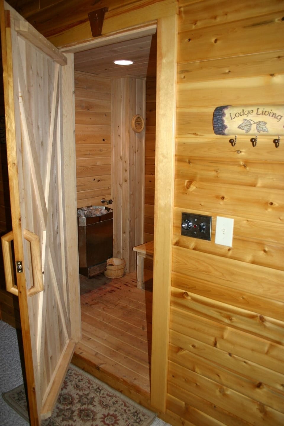 Sauna on the lower level