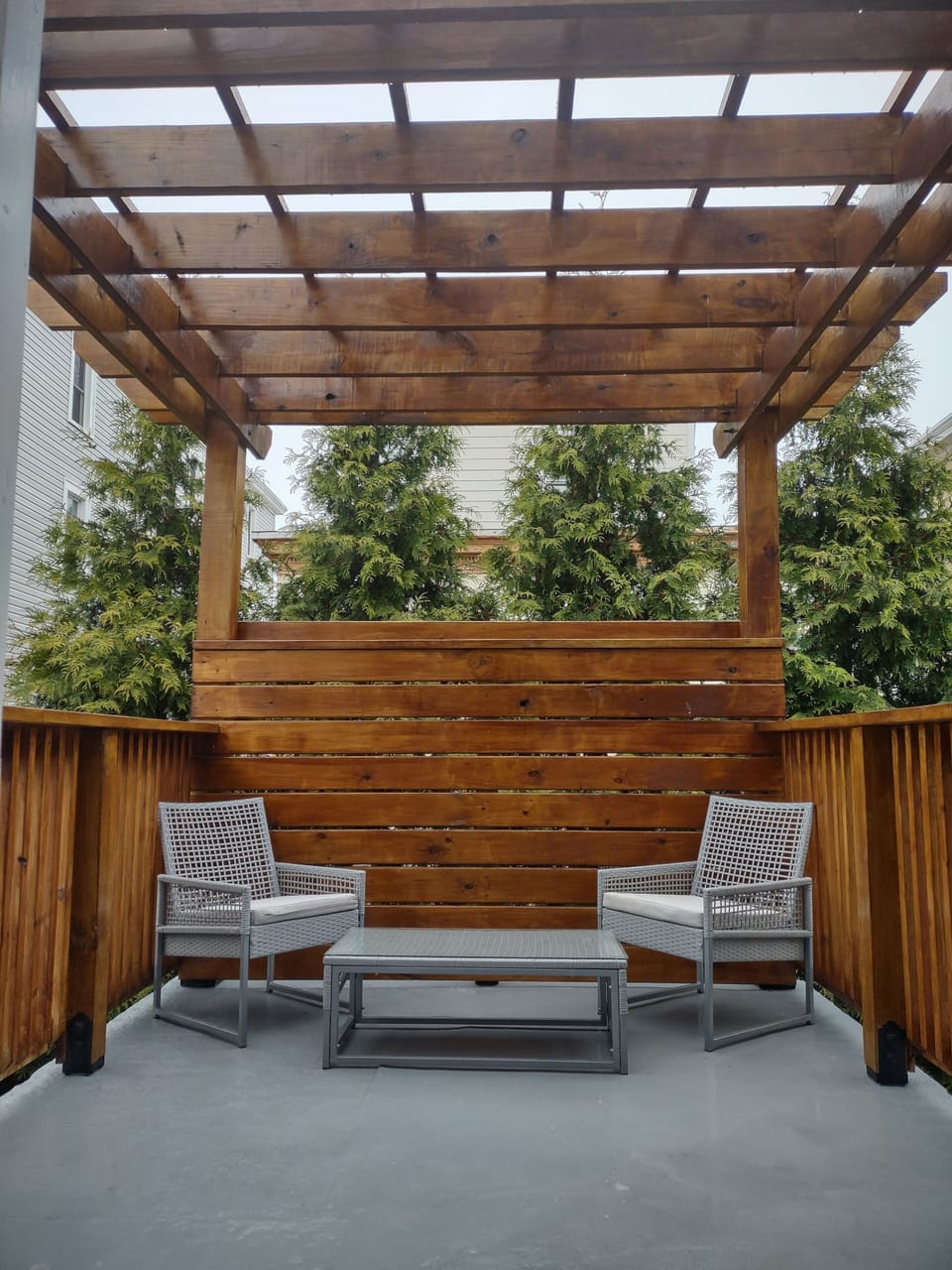 back porch off the kitchen & mud room 